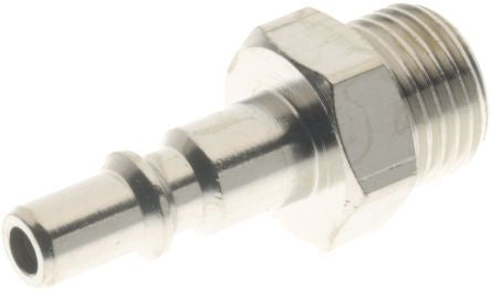 RS PRO Brass Male Pneumatic Elbow Threaded-to-Tube Adapter, 1/8 in Male BSP Threaded [0]; 231-2500
