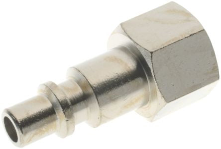 RS PRO Nickel Plated Brass Female Pneumatic Straight Threaded-to-Tube Adapter, 1/2 in Female Threaded, Tube [0]; 231-2509