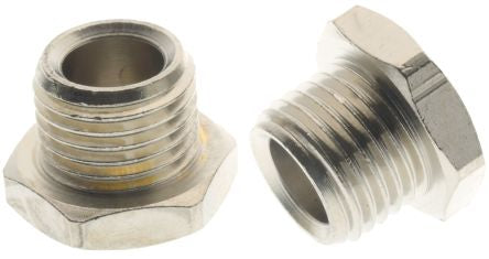 RS PRO 3/8 in Male Nickel Plated Brass Plug Fitting for 9.5mm [0]; 231-2535