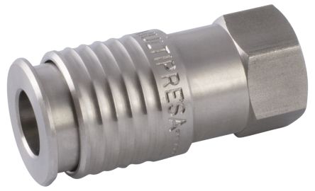 RS PRO Steel Female Pneumatic Straight Threaded-to-Tube Adapter, 1/2 in Female 21mm Threaded, Tube [0]; 231-2690