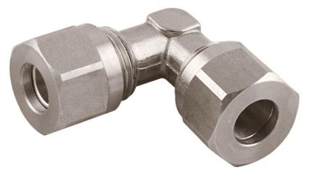 RS PRO 69260 Series Elbow Fitting, Push In 6 mm to Push In 6 mm, Tube-to-Tube Connection Style [0]; 231-2725