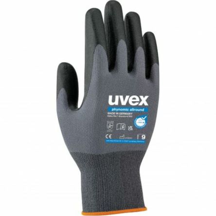 uvex phynomic allround Grey Elastane, Polyamide Work Gloves, Size 10, Aqua-Polymer Foam Coating [6004910]; 231-8275