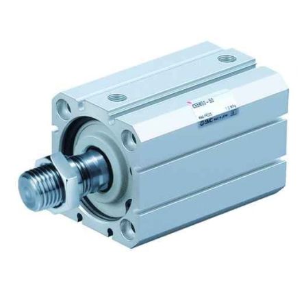 SMC Pneumatic Compact Cylinder - 32mm Bore, 40mm Stroke, C55 Series, Double Acting [C55B32-40M]; 232-8663
