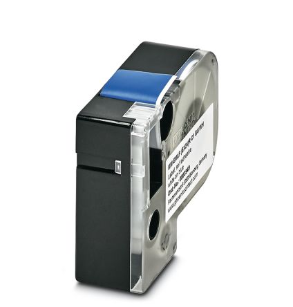 Phoenix Contact MM-EMLF White on Blue Label Printer Tape, 8m Label Length [0803949]; 233-3379