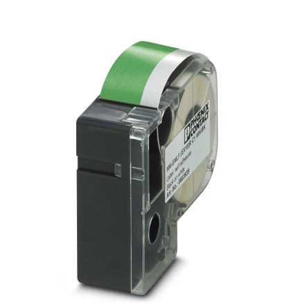 Phoenix Contact MM-EMLF White on Green Label Printer Tape, 8m Label Length [0803953]; 233-3383