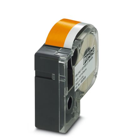 Phoenix Contact MM-EMLF Black on Orange Label Printer Tape, 8m Label Length [0803957]; 233-3387