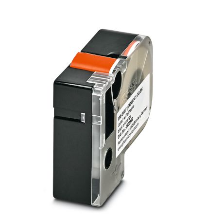 Phoenix Contact MM-EMLF Black on Orange Label Printer Tape, 8m Label Length [0803958]; 233-3388