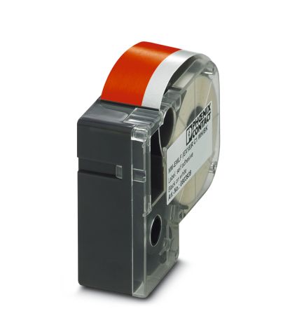 Phoenix Contact MM-EMLF White on Red Label Printer Tape, 8m Label Length [0803961]; 233-3391