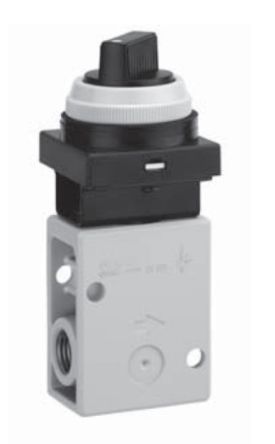 SMC Twist Selector Pneumatic Relay Mechanical Valve VM200 Series, G 1/4, 1/4in, III B [VM220-F02-34BA]; 233-7383