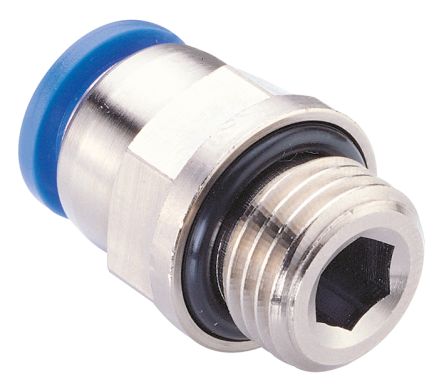 RS PRO PC Series Threaded-to-Tube, Push In 6 mm to M6, Threaded-to-Tube Connection Style [0]; 235-1200