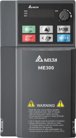 Delta Electronics Inverter Drive, 2.2 kW, 1 Phase, 230 V, 11 A, VFD-ME Series [VFD11AME21AFSAA]; 236-2526
