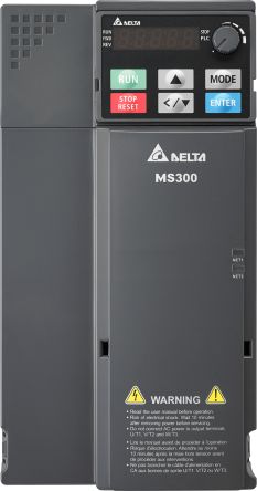 Delta Electronics Inverter Drive, 7.5 kW, 3 Phase, 460 V, 17 A, VFD-MS Series [VFD17AMS43AFSAA]; 236-2531