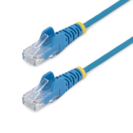 StarTech.com, 2.5m Cat6, Blue RJ45 to Male RJ45 Male, U/UTP Unshielded, Terminated Al(OH)3 (Aluminium Hydroxide) EVA [N6PAT250CMBLS]; 236-8347