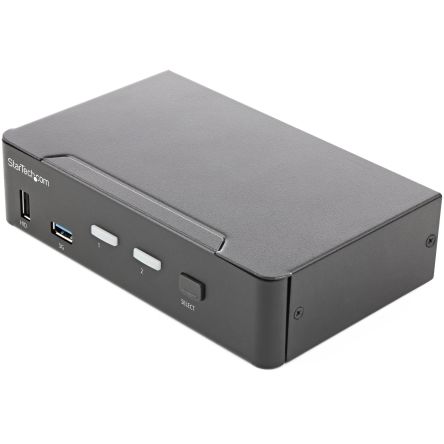 StarTech.com 2 Port USB HDMI KVM Switch, 3.5 mm Stereo 3840 x 2160 (At 60 Hz) Maximum Resolution [SV231HU34K6]; 236-8376