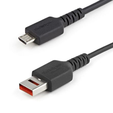 StarTech.com USB 2.0, Male USB A to Male Micro USB B, 480Mbps, 1m [USBSCHAU1M]; 236-8390