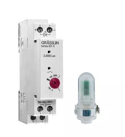 Grasslin Analogue DIN Rail Time Switch 230 V ac, 1-Channel [18.18.0013.1]; 238-8832