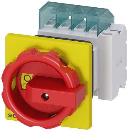 Siemens 4P Pole Panel Mount Non-Fused Switch Disconnector - 16A Maximum Current, 7.5kW Power Rating, IP65 [3LD2054-2EP53]; 239-2621