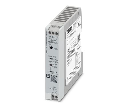Phoenix Contact QUINT POWER DC-DC Converter, 24V dc/, 12 → 24 V dc Input, 30W, DIN Rail [1066703]; 239-3630