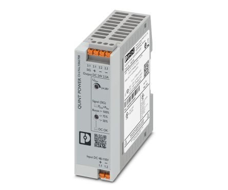 Phoenix Contact QUINT POWER DC-DC Converter, 24V dc/, 48 → 110 V dc Input, 60W, DIN Rail [1066708]; 239-3632