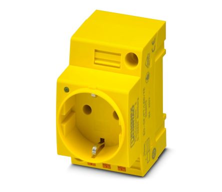 Phoenix Contact Yellow 1 Gang Plug Socket, 16A, Indoor Use [1068075]; 239-5053