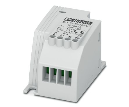 Phoenix Contact, BLT-T2-1S-305-UT Surge Suppressor Unit 100 → 230 V ac Maximum Voltage Rating 10kA Maximum Surge [1078433]; 239-5064