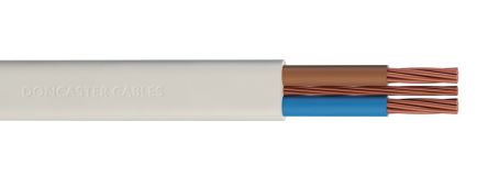RS PRO Twin & Earth 2.5 mm² 2+E Core Mains Power Cable, White Thermoplastic, 50m [0]; 239-8433