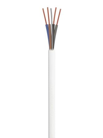 RS PRO Fire Performance 1.5 mm² 4 Core Power Cable, White Thermoplastic, 100m [0]; 239-8440