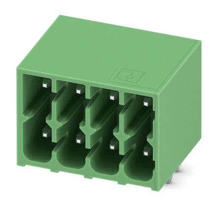 Phoenix Contact, 3.5mm Pitch, DMC, 4 Way, Right Angle, Pluggable Terminal Block, Header, Through Hole, Solder [1053810]; 240-0995