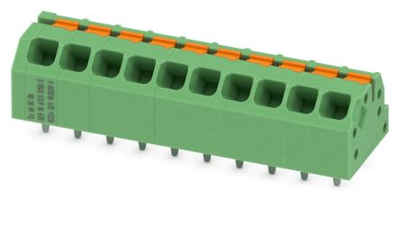 Phoenix Contact SPTAF Series PCB Terminal Block, 3.5mm Pitch, Through Hole Mount, 1-Row [1071018]; 240-1031
