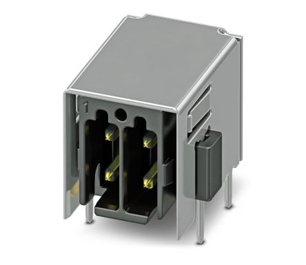 Phoenix Contact, 2.54mm Pitch, DMC, 4 Way, Right Angle, Pluggable Terminal Block, Header, Through Hole, Solder [1097546]; 240-1088