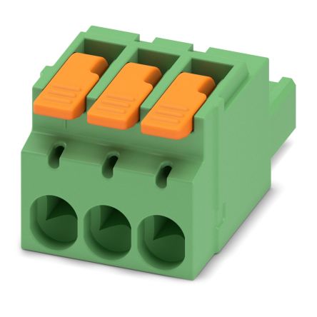 Phoenix Contact, 5.08mm Pitch, 3 Way, , Pluggable Terminal Block, Plug, Cable Mount, Push-In Termination, 1110582 [1110582]; 240-2985