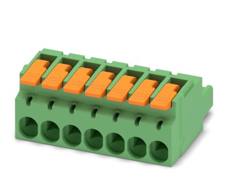 Phoenix Contact, 5.08mm Pitch, 7 Way, , Pluggable Terminal Block, Plug, Cable Mount, Push-In Termination, 1110586 [1110586]; 240-2989