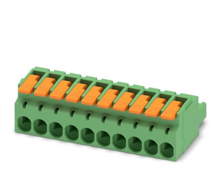 Phoenix Contact, 5.08mm Pitch, 10 Way, , Pluggable Terminal Block, Plug, Cable Mount, Push-In Termination, 1110592 [1110592]; 240-2992