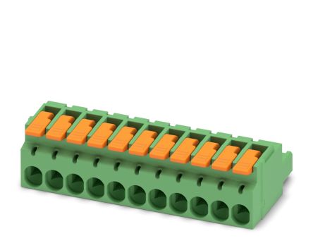 Phoenix Contact, 5.08mm Pitch, 11 Way, , Pluggable Terminal Block, Plug, Cable Mount, Push-In Termination, 1110594 [1110594]; 240-2993