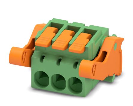 Phoenix Contact, 5.08mm Pitch, 3 Way, , Pluggable Terminal Block, Plug, Cable Mount, Push-In Termination, 1110608 [1110608]; 240-3005