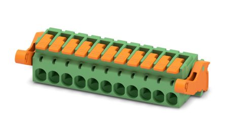 Phoenix Contact, 5.08mm Pitch, 11 Way, , Pluggable Terminal Block, Plug, Cable Mount, Push-In Termination, 1110616 [1110616]; 240-3015