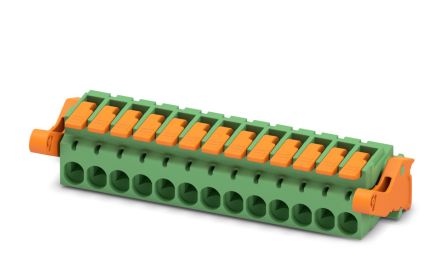 Phoenix Contact, 5.08mm Pitch, 13 Way, , Pluggable Terminal Block, Plug, Cable Mount, Push-In Termination, 1110619 [1110619]; 240-3017