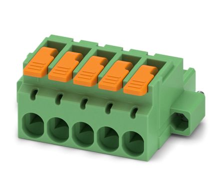 Phoenix Contact, 5.08mm Pitch, 5 Way, , Pluggable Terminal Block, Plug, Cable Mount, Push-In Termination, 1110632 [1110632]; 240-3028