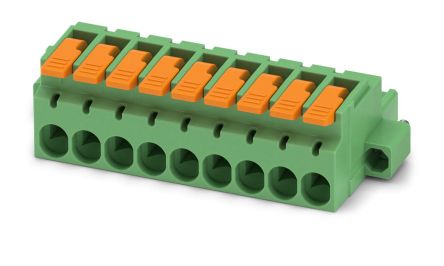 Phoenix Contact, 5.08mm Pitch, 9 Way, , Pluggable Terminal Block, Plug, Cable Mount, Push-In Termination, 1110636 [1110636]; 240-3033