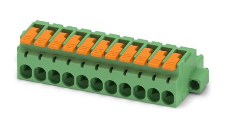 Phoenix Contact, 5.08mm Pitch, 11 Way, , Pluggable Terminal Block, Plug, Cable Mount, Push-In Termination, 1110639 [1110639]; 240-3036