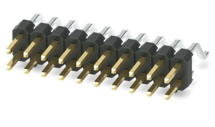 Phoenix Contact Straight Surface Pin Header, 20 Contact(s), 2.54 mm Pitch, 2 Row(s), Unshrouded [1156942]; 240-3064