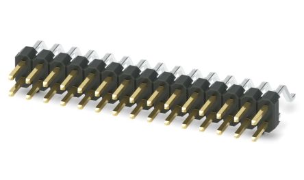 Phoenix Contact Straight Surface Pin Header, 30 Contact(s), 2.54 mm Pitch, 2 Row(s), Unshrouded [1156943]; 240-3065