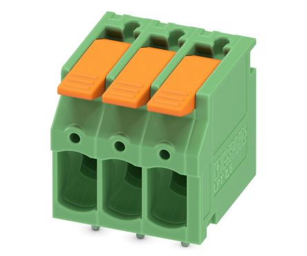 Phoenix Contact PCB Terminal Block, 3-Contact, 5mm Pitch, Through Hole Mount, 1-Row [1190298]; 240-3087
