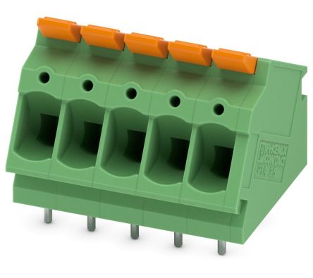 Phoenix Contact PCB Terminal Block, 5-Contact, 5mm Pitch, Through Hole Mount, 1-Row [1190366]; 240-3101
