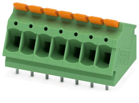 Phoenix Contact PCB Terminal Block, 7-Contact, 5mm Pitch, Through Hole Mount, 1-Row [1190368]; 240-3103