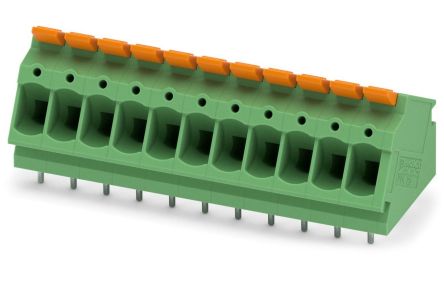 Phoenix Contact PCB Terminal Block, 11-Contact, 5mm Pitch, Through Hole Mount, 1-Row [1190373]; 240-3107