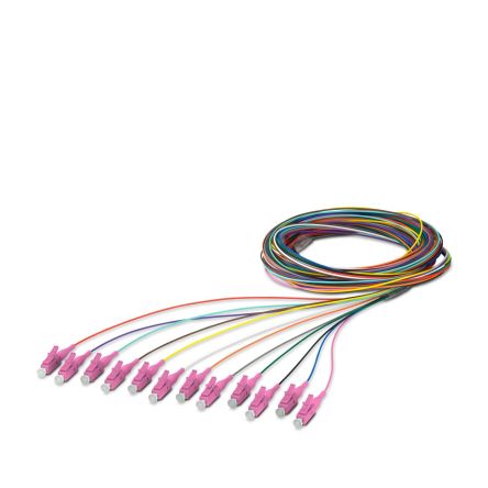 Phoenix Contact LC x 12 to Unterminated Single Mode Fibre Optic Cable, 9/125μm, 2.5m [1208104]; 240-3154
