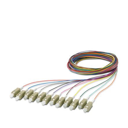 Phoenix Contact SC x 12 to Unterminated Multi Mode Fibre Optic Cable, 50/125μm, 2.5m [1208109]; 240-3158