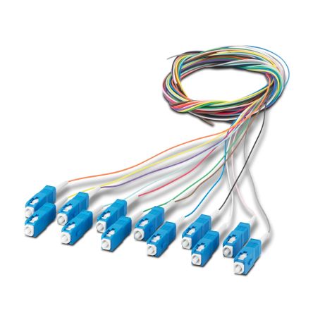 Phoenix Contact SC x 12 to Unterminated Single Mode Fibre Optic Cable, 9/125μm, 2.5m [1208113]; 240-3161