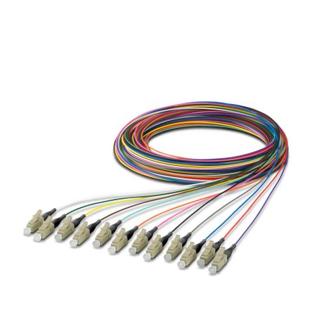 Phoenix Contact LC x 12 to Unterminated Multi Mode Fibre Optic Cable, 62.5/125μm, 2.5m [1250833]; 240-3204